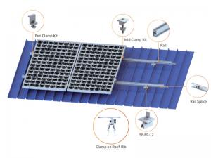 montagem solar para telhado metálico