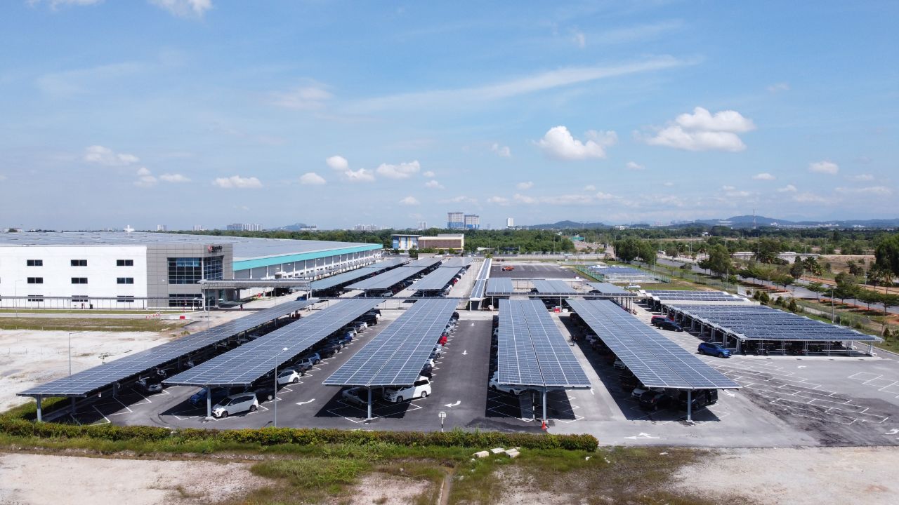 Xiamen Solar First 1.6MWp water-proof solar carport