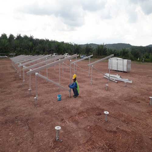 Screw Pile Solar Ground Mounting Project