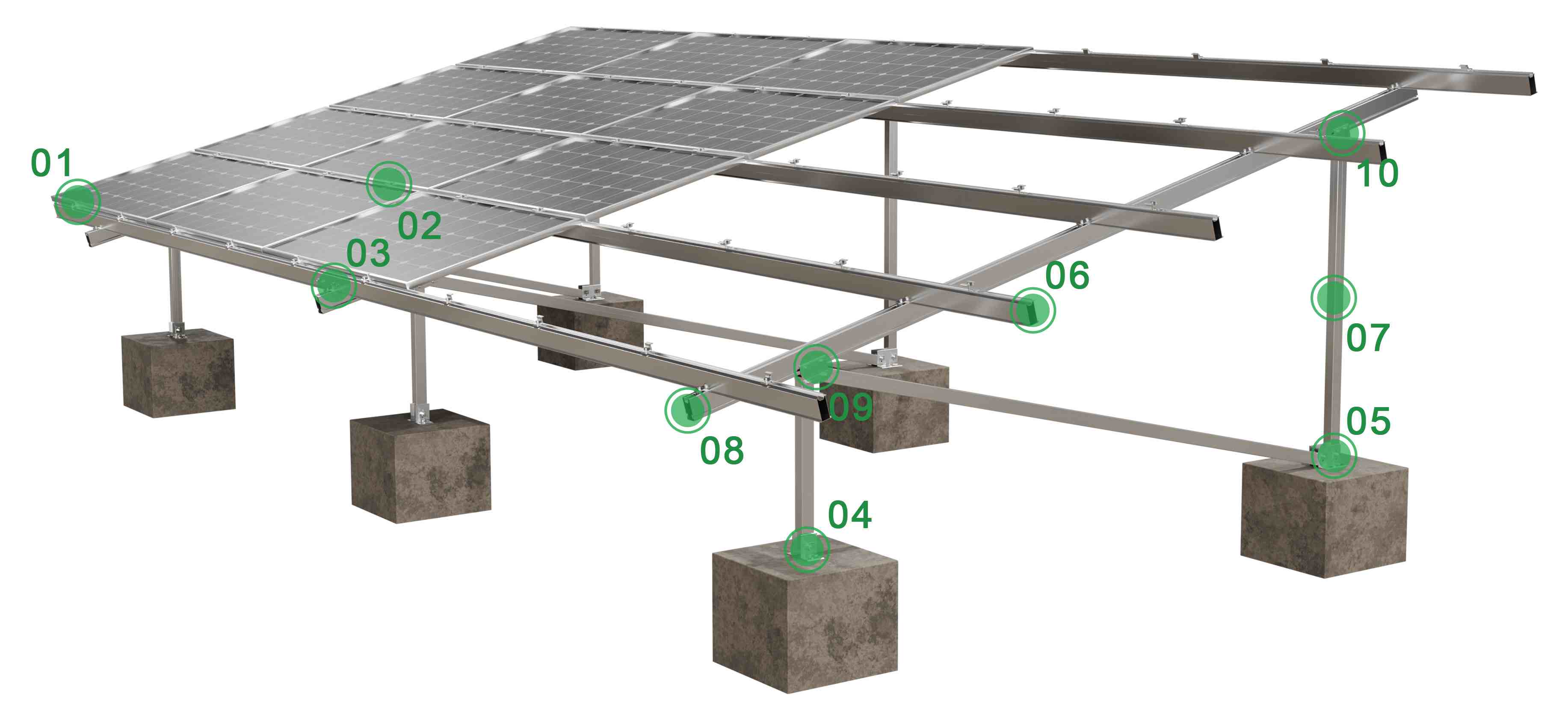#Solar Concrete Foundation Mount System