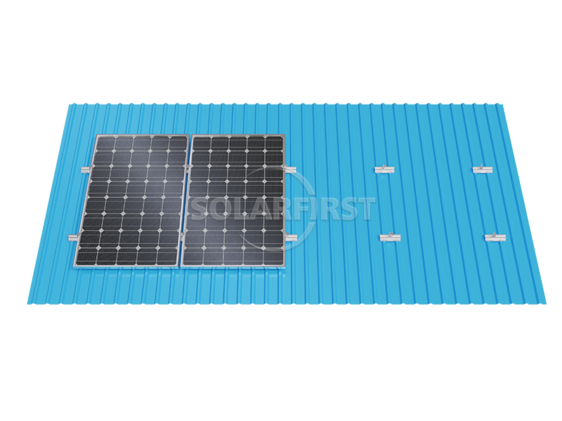 Aluminum U-shaped solar mounting rail for corrugated metal roof