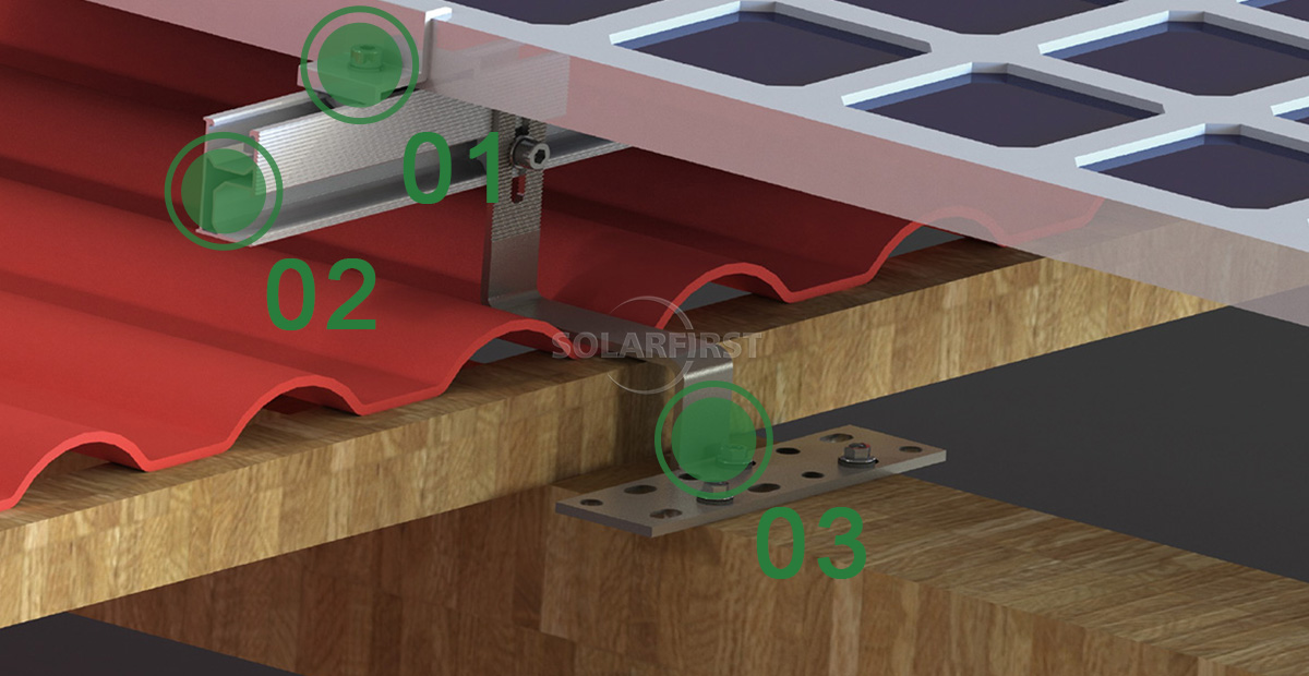 #solar mounting clamp for trapezoidal metal roof