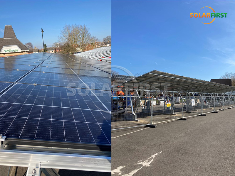 Solução de estacionamento fotovoltaico integrado ao edifício (BIPV) com energia solar de 300 kWp em Sudbury.