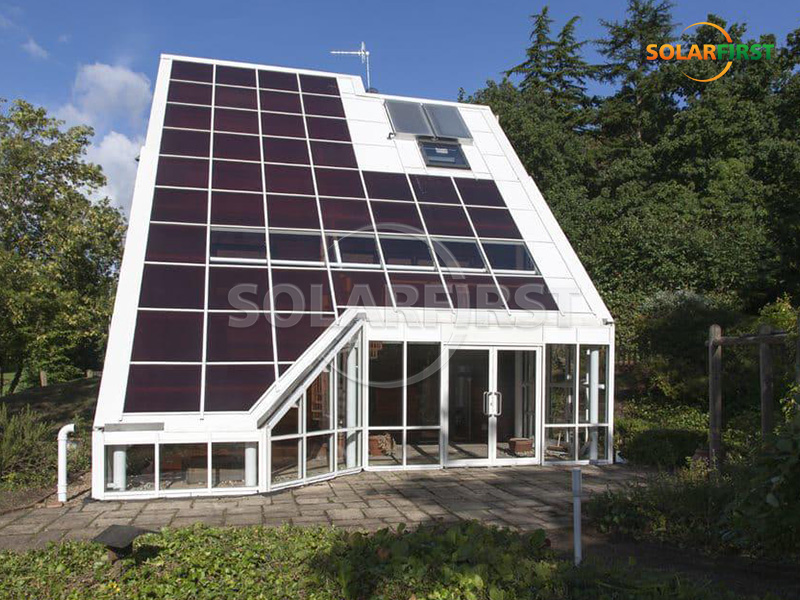 Solução de jardim de inverno com painéis solares fotovoltaicos integrados (BIPV) de 50m² no Reino Unido