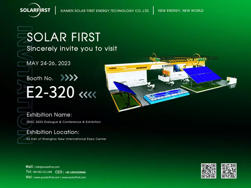 SNEC 2023: Visite a Solar First no estande E2-320 (de 24 a 26 de maio)