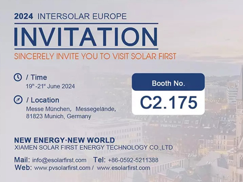 Participe do encontro da Solar First na Intersolar Europe 2024.