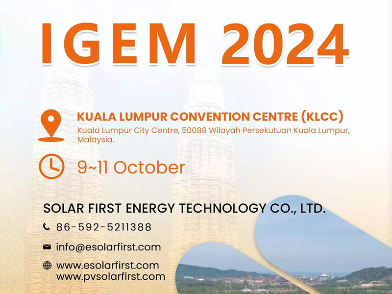 A Solar First convida você para o IGEM & CETA 2024 na Malásia.