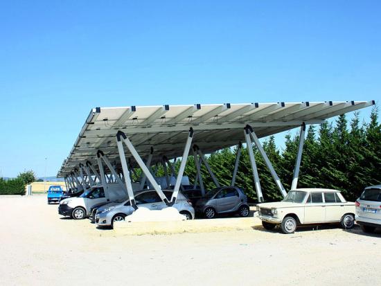 Solar carport PV mounting structure for car parking