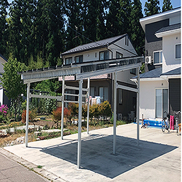  Projeto de garagem solar de 640kw (6.4kw * 100 unidades) no japão 2020