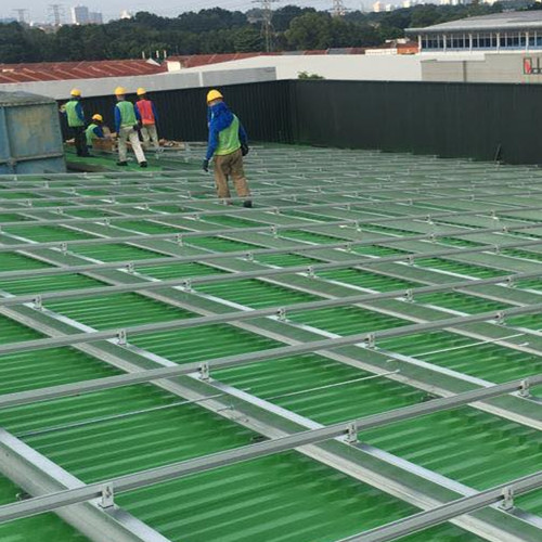  1MWp projeto de telhado de metal verde na malásia 2020 