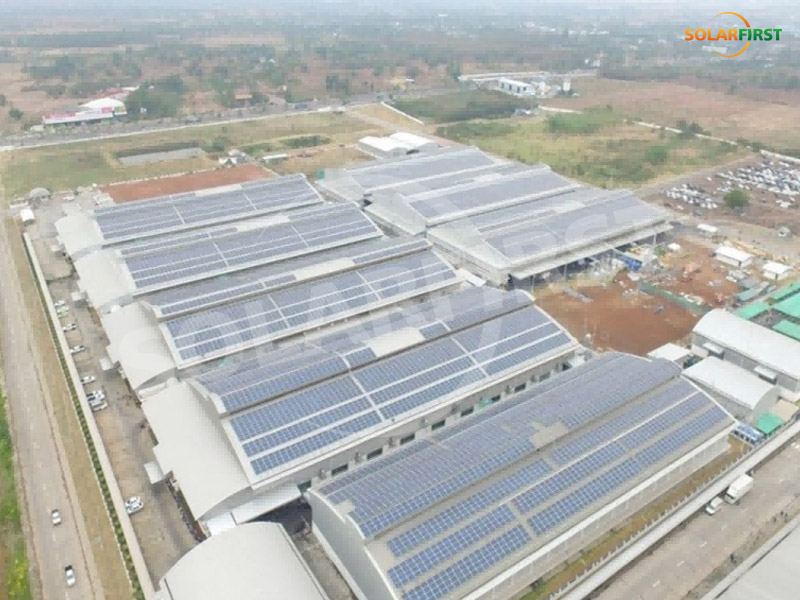 projeto de usina de energia no telhado da tailândia 8.8mwp
